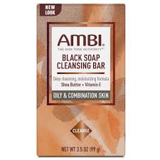 Ambi Black Soap Cleansing Bar for Oily & Combination Skin – 3.5 oz - ANNS BEAUTY SUPPLY